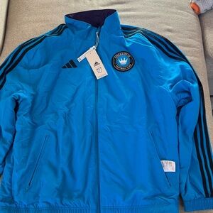 Adidas Charlotte Football Club Blue Windbreaker Jacket